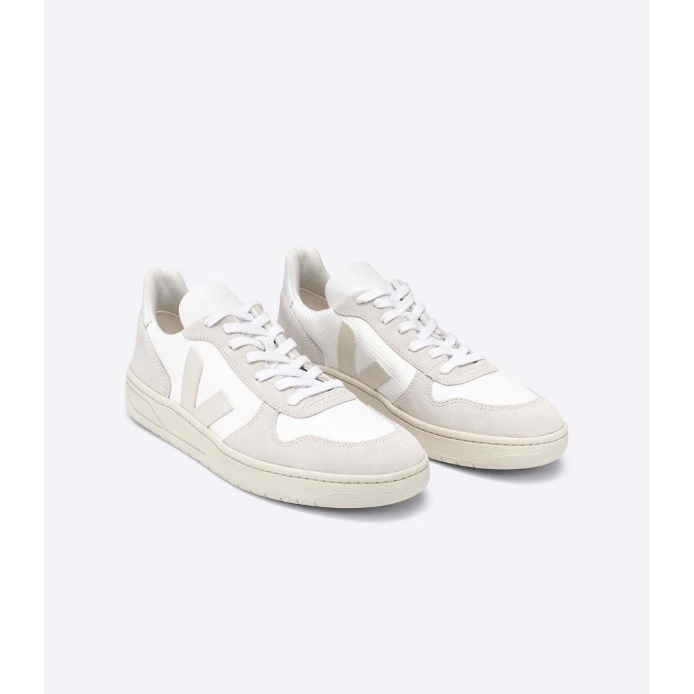 Veja V-10 B-MESH Tenisky Panske White/Beige | SK 336GSO